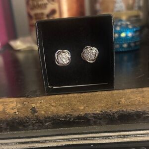 Silver Knot Stud Earrings great for any ages